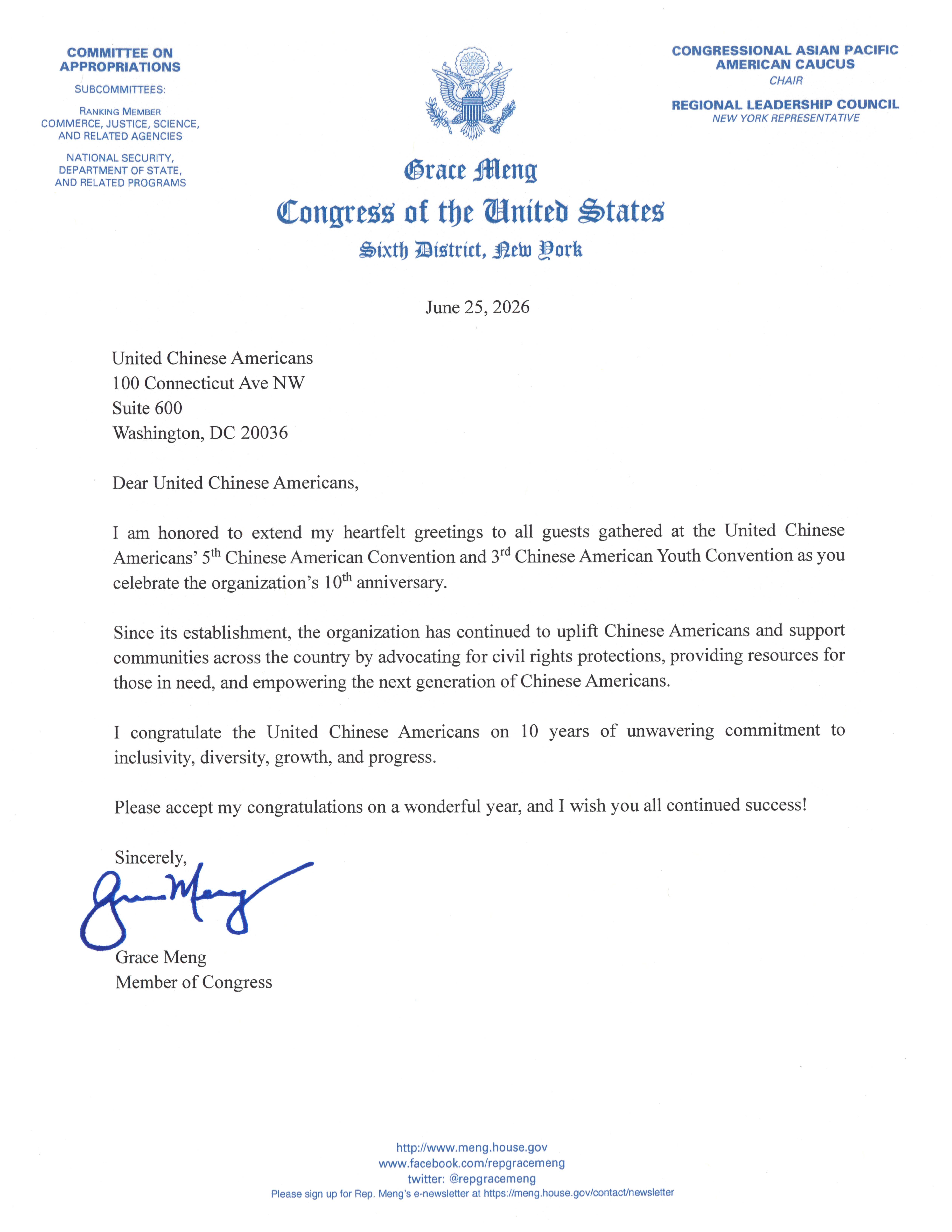 Congratulatory Letter 3
