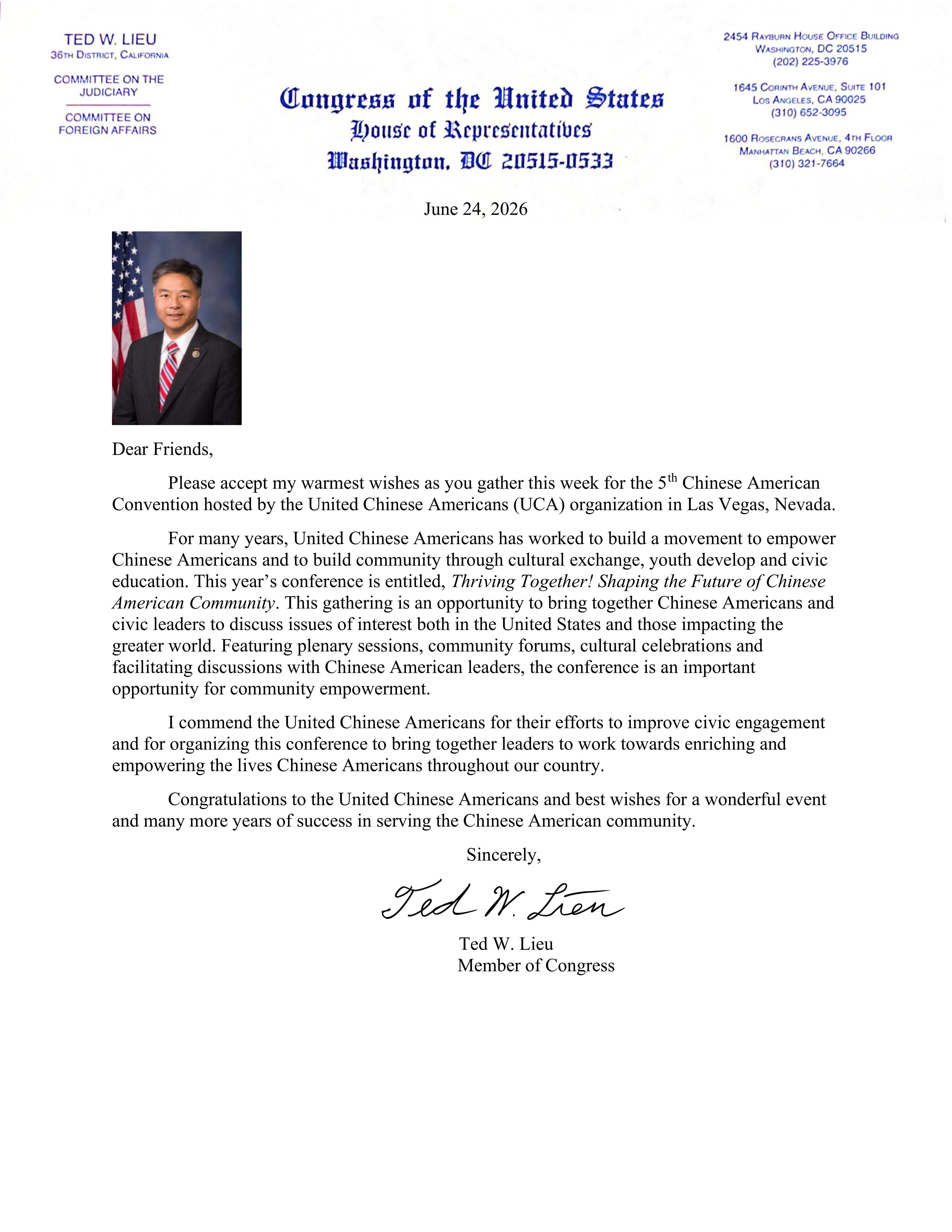 Congratulatory Letter 4